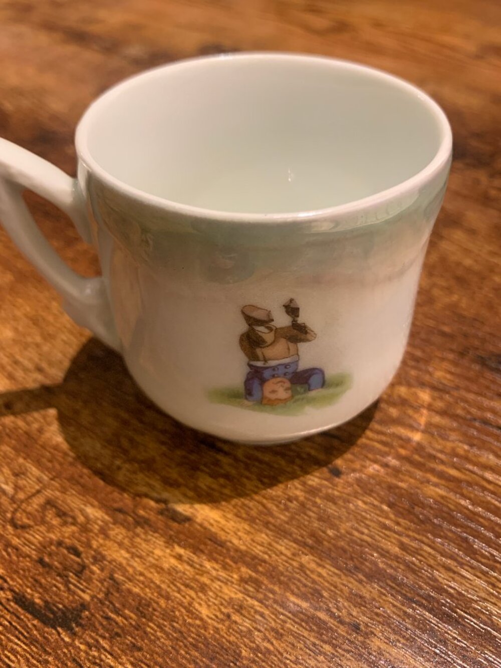 Vintage J.S.V. Bavaria porcelain nursery cup with children playing